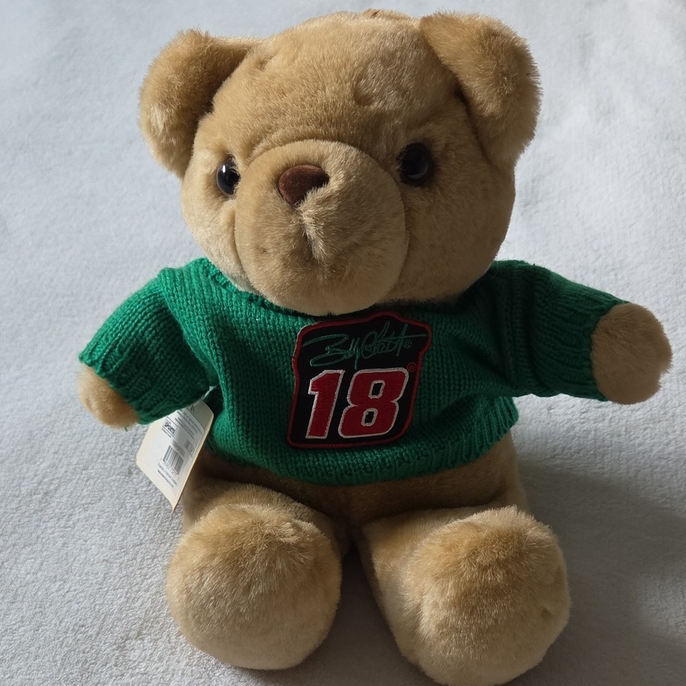 NASCAR Bobby Labonte #18 Joe Gibbs‎ Racing Plush Bear Brown Green